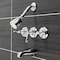 Kingston Brass Three-Handle Tub and Shower Faucet, Polished Chrome KB231FL - alternate 2
